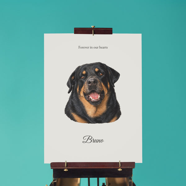 Pet Memorial Portrait Poster