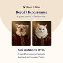 Explore Royal / Renaissance portraits of a French bulldog and a white cat.